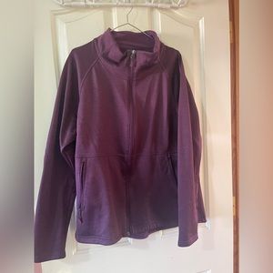 Zip-up purple hoodie
